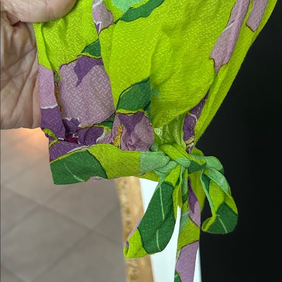 BTFL Life Floral Green and Purple Bodysuit large - Picture 5 of 6